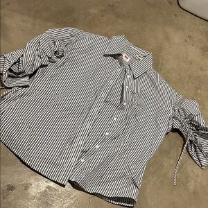 Levi's Navy and White Striped Shirt